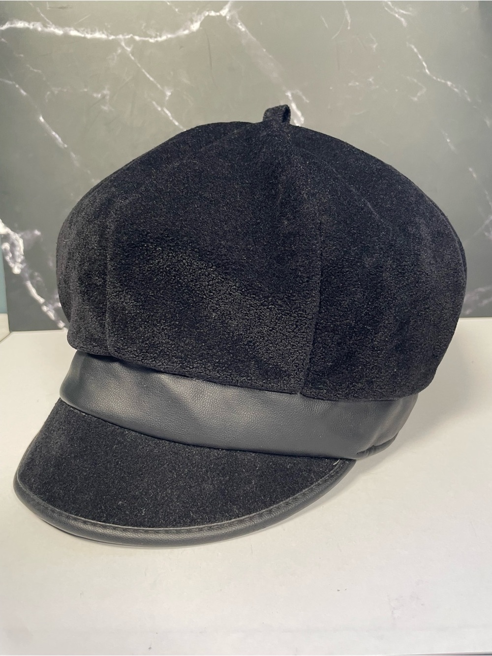 Women’s Retro Faux Suede Newsboy Baker Boy Hat With Ear Flaps Cozy Minimalist